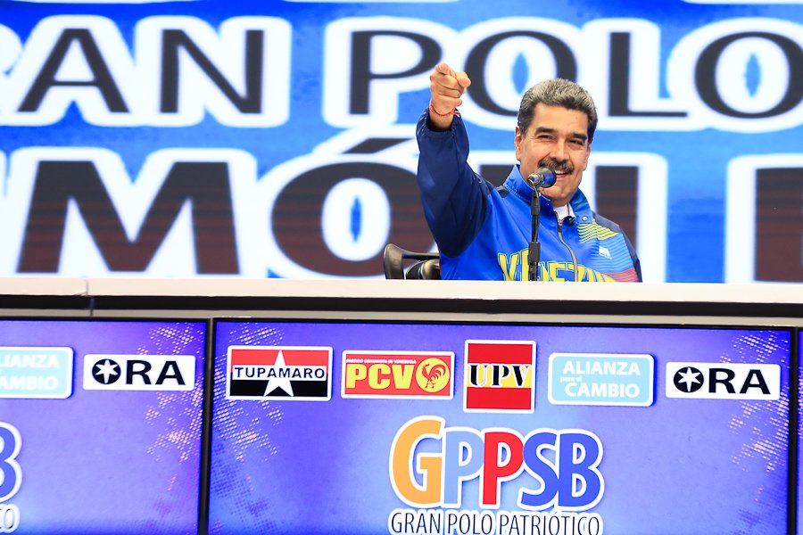 President Maduro speaks as the candidate of the Great Patriotic Pole. Photo: X/@NicolasMaduro.