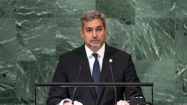 Mario Abdo Benítez, president of Paraguay, at the UN General Assembly. Photo: EFE.